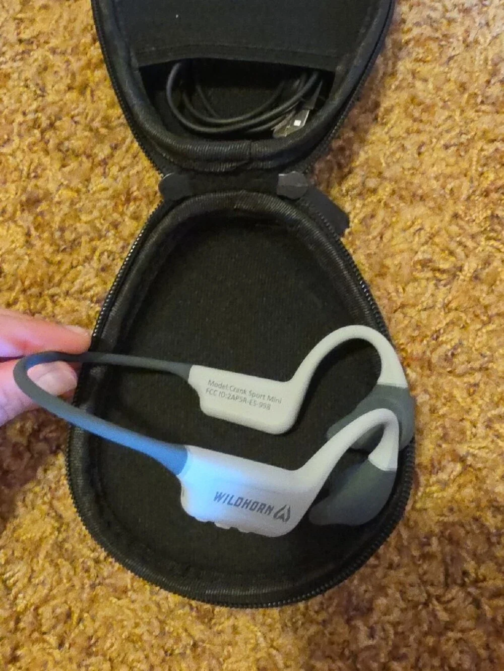 Crank Sport Bone Conduction Headphones — Space Gray/Black